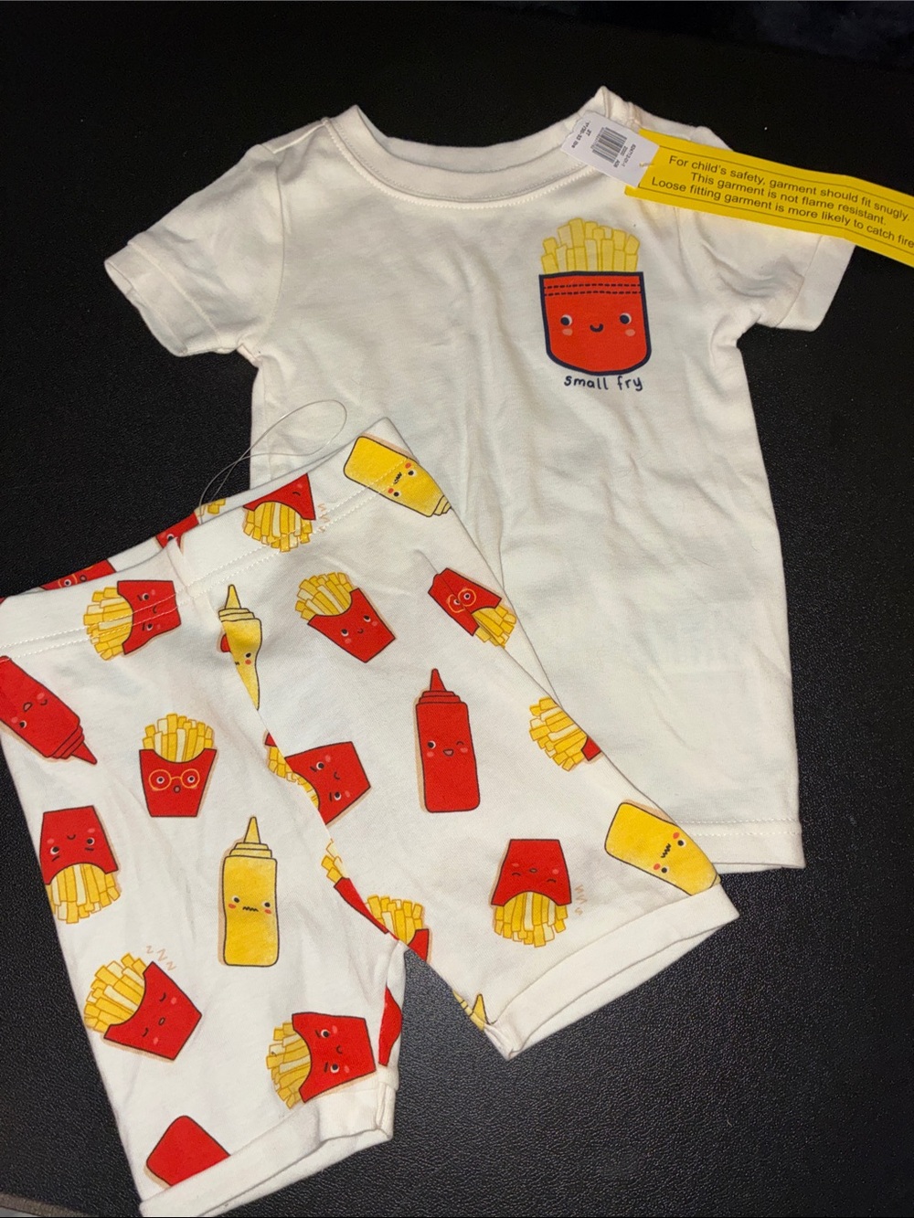 Kids 2T Small Fry' French Fry Pajama Set old navy 2 piece shorts set NEW